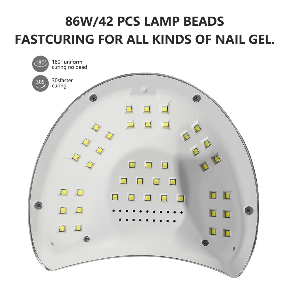 120W UV LED Nail Lamp - Professional Quick-Drying Gel Polish Curing Light
