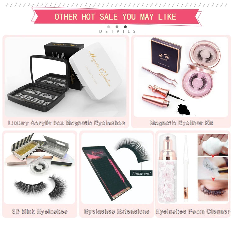 3D Magnetic Eyelashes Kit - Reusable False Lashes with Magnetic Eyeliner