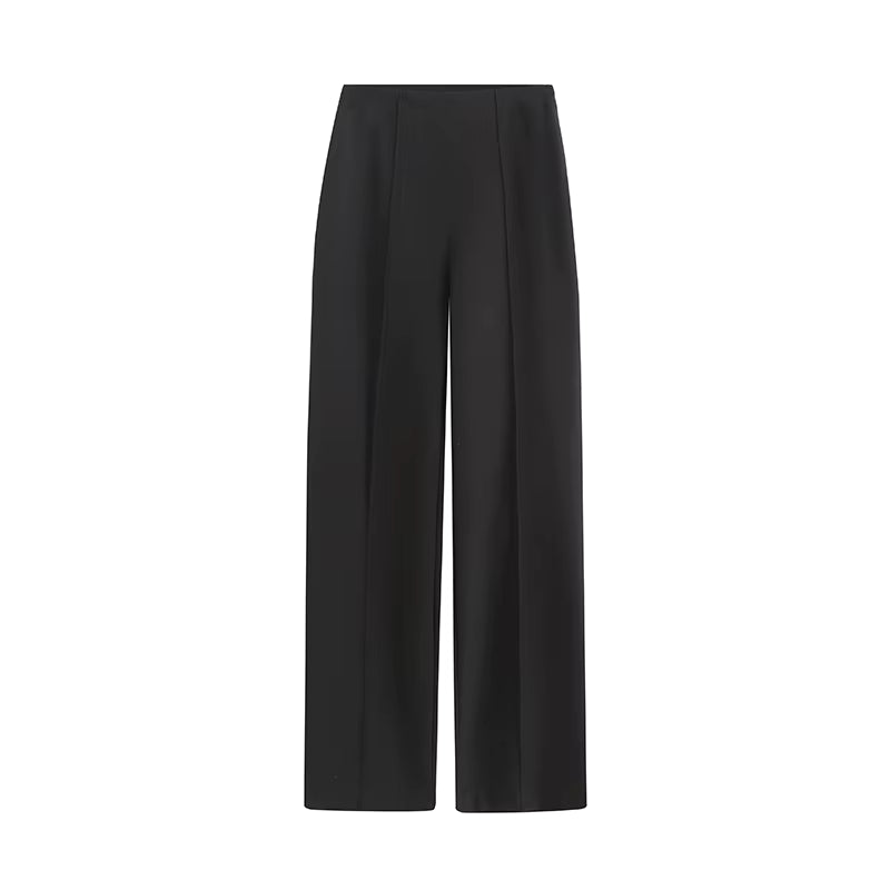 Retro High Waist Zipper Pants - Loose Fit Trousers