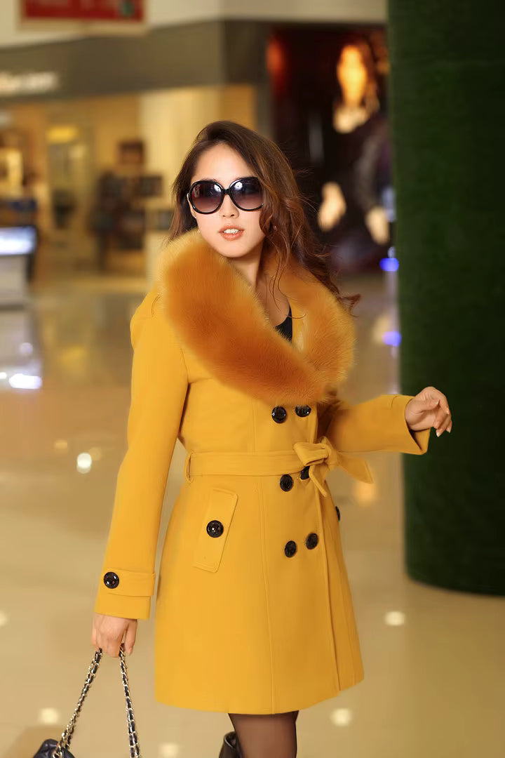 Double-Breasted Wool Coat