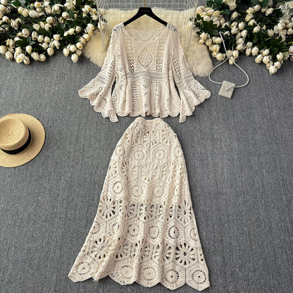 Sleeveless Top & High Waist Slim Skirt