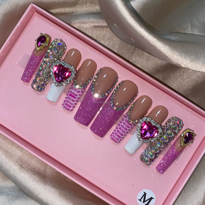 Luxury Handmade Press-On Nails with Designs