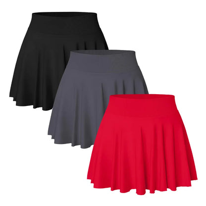 Summer Active Wear Stretchy Golf Skirt Inner Short High Waist Pleated 2 in 1 Tennis Skirt With Pocket