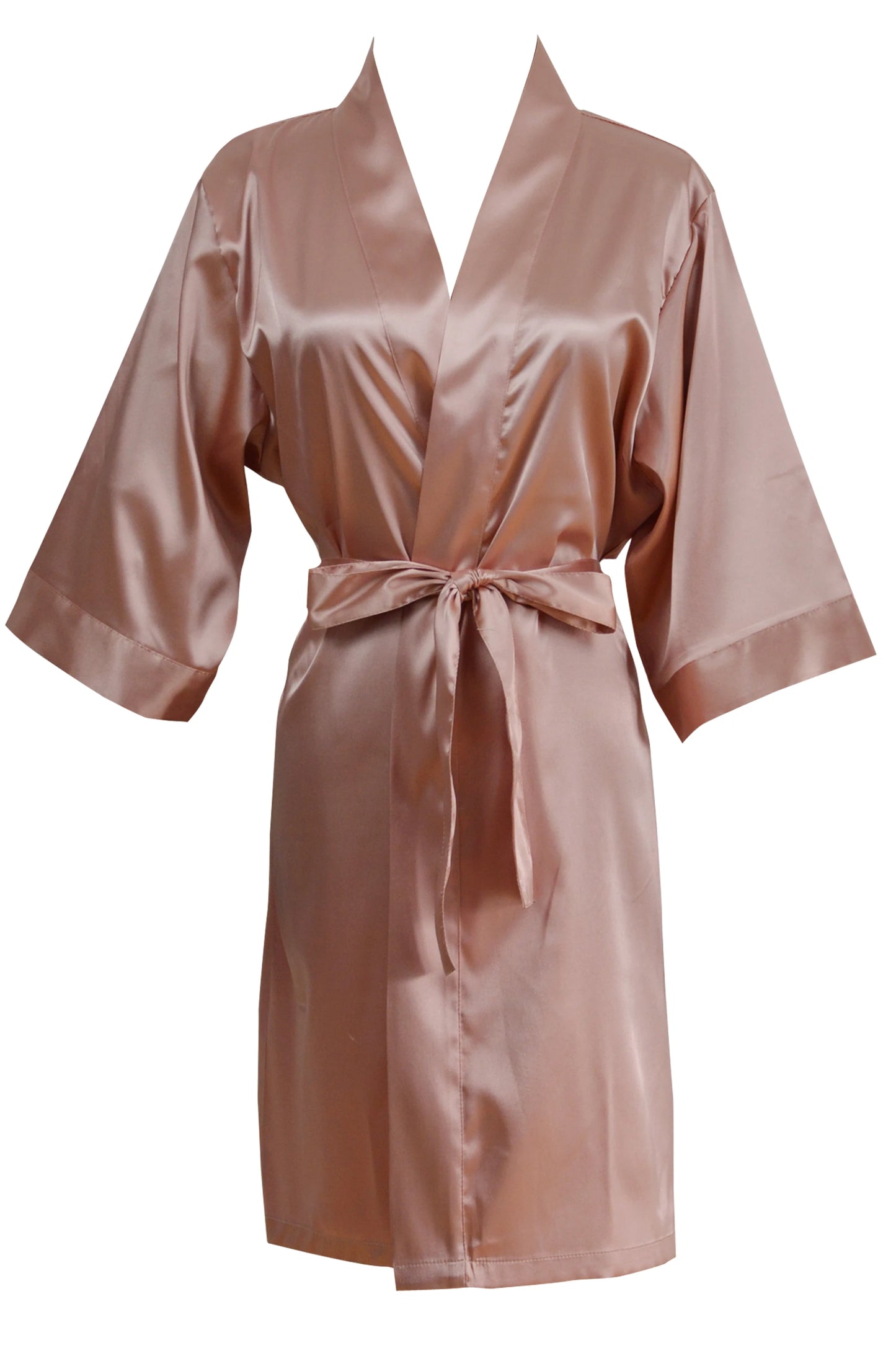Women's Satin Kimono Robe - Short Silk Bridal Bridesmaid Wedding Robe