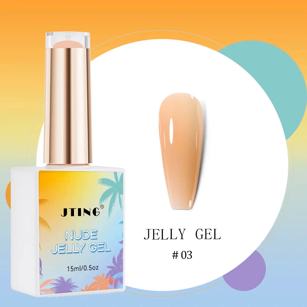 Jelly Gel Nail Polish with Neon & Nude Tones