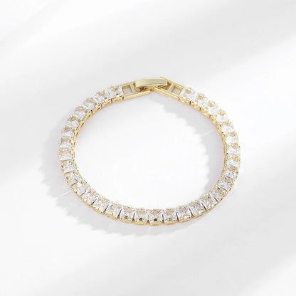 Moissanite Chain Link Bracelet 18K  Bracelet