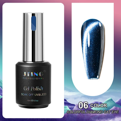 Cat Eye Gel Nail Polish 24-Color Set with Magnet - Diamond Collection Kit