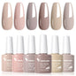Venalisa Gel Nail Polish 6-Piece Kit - Red & Nude French Manicure Starter Set