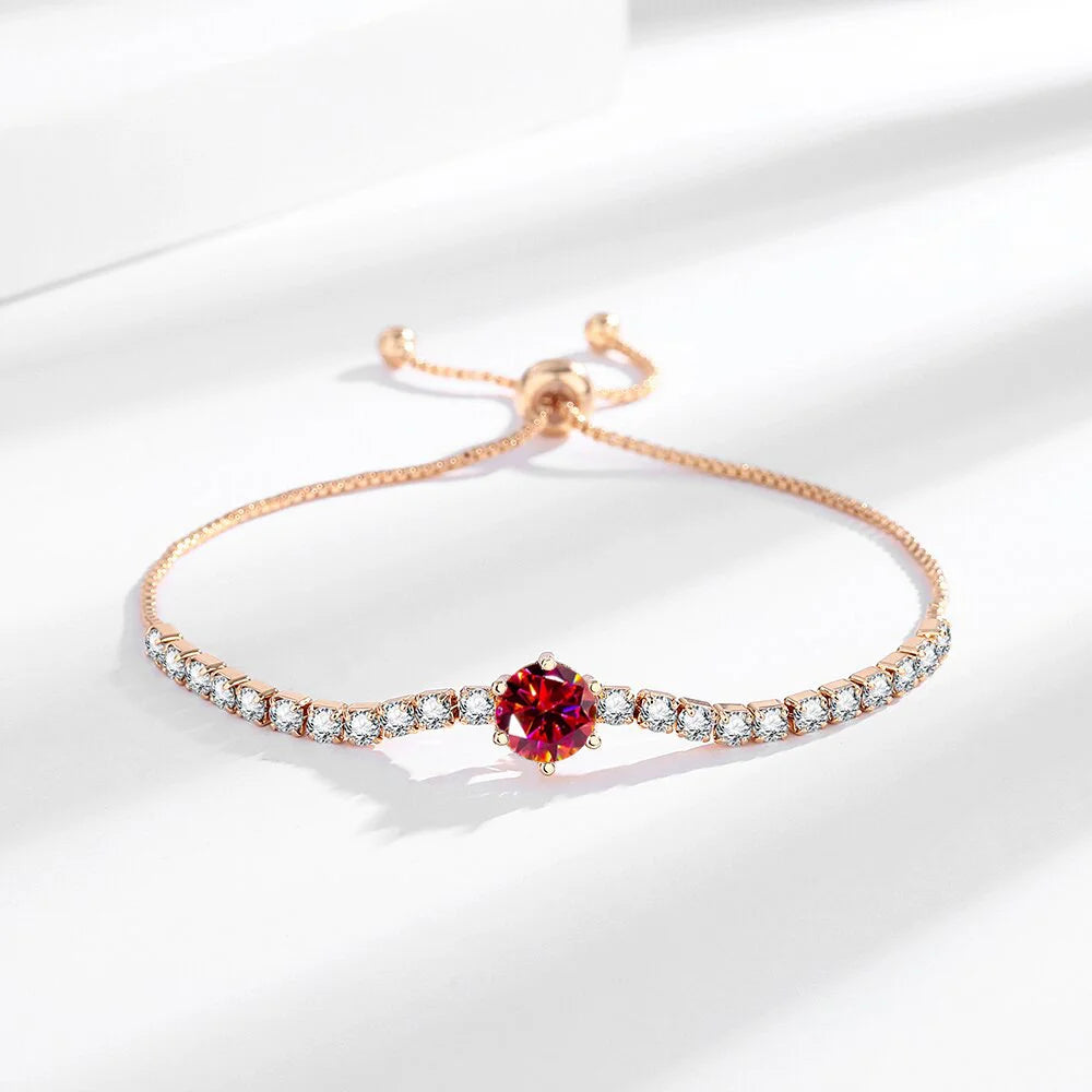 Moissanite Chain Link Bracelet 18K  Bracelet