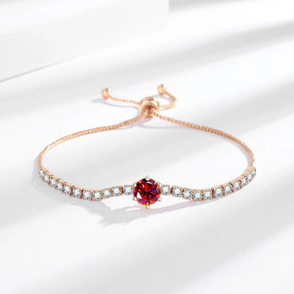 Moissanite Chain Link Bracelet 18K  Bracelet