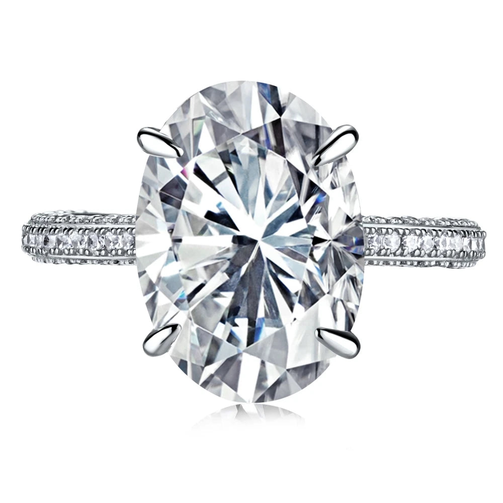 Oval Cut Sterling Silver Ring