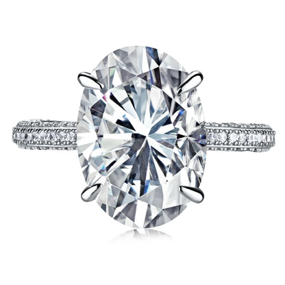 Oval Cut Sterling Silver Ring