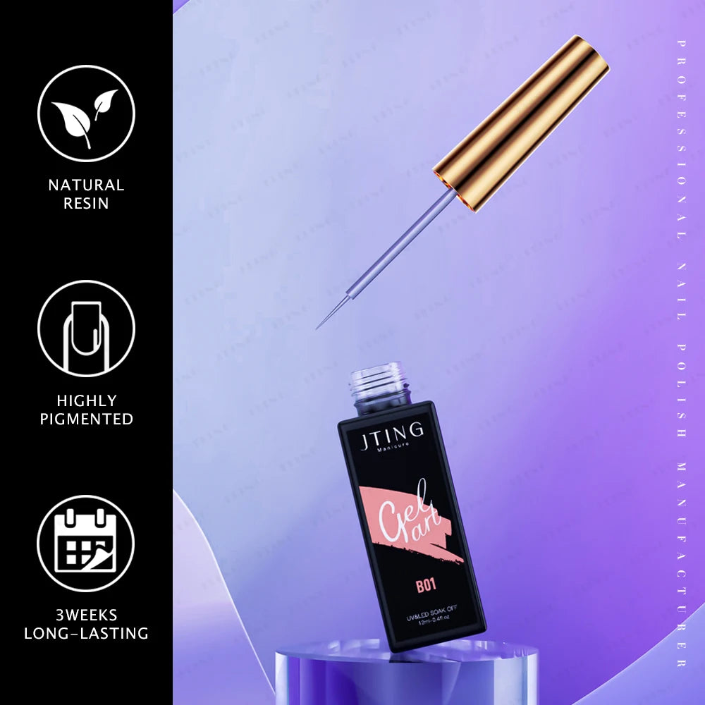 Neon Nail Art Liner Gel Set - UV LED Gel Polish