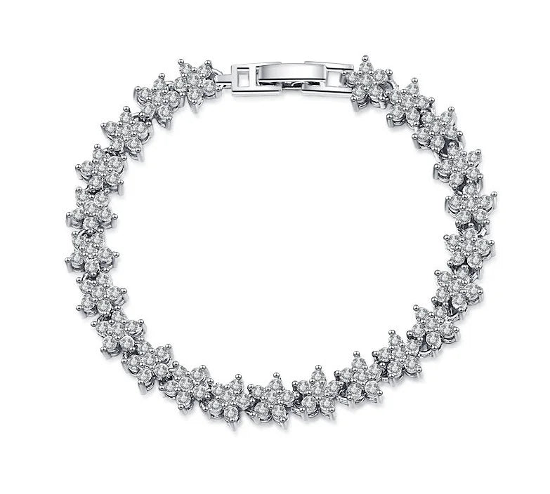 Moissanite Chain Link Bracelet 18K  Bracelet