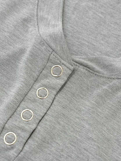 Sleeveless Button T-Shirt - Retro Slim Fit Casual Top