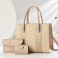 3-Piece Handbag Set - Shoulder Bag, Crossbody & Tote Combination