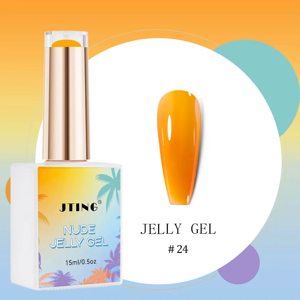 Jelly Gel Nail Polish with Neon & Nude Tones
