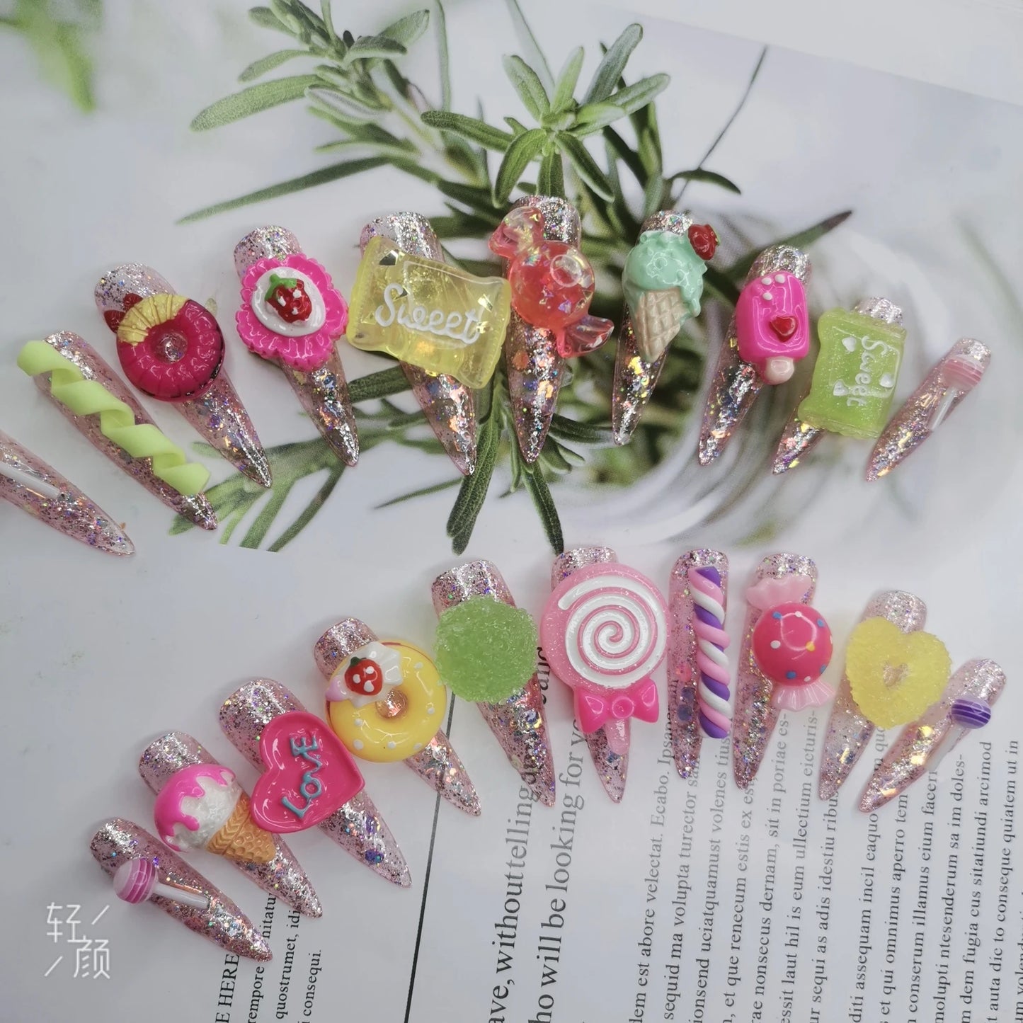 Custom Handmade Acrylic Press-On Nails