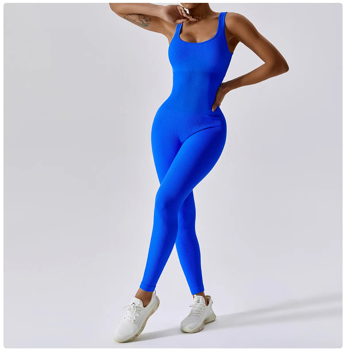 Seamless Yoga Jumpsuit Backless Workout Romper