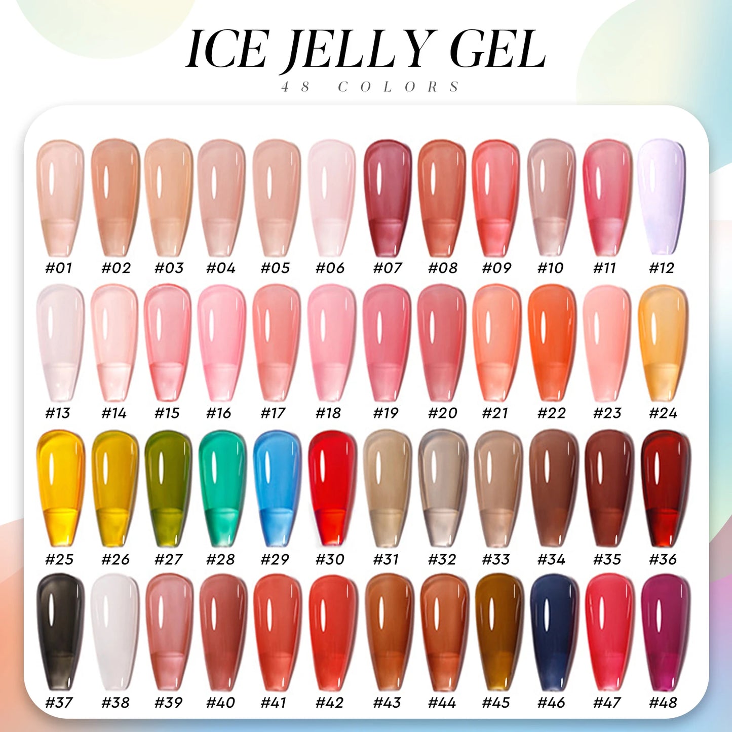 Jelly Gel Nail Polish with Neon & Nude Tones