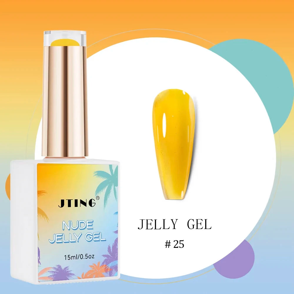 Jelly Gel Nail Polish with Neon & Nude Tones