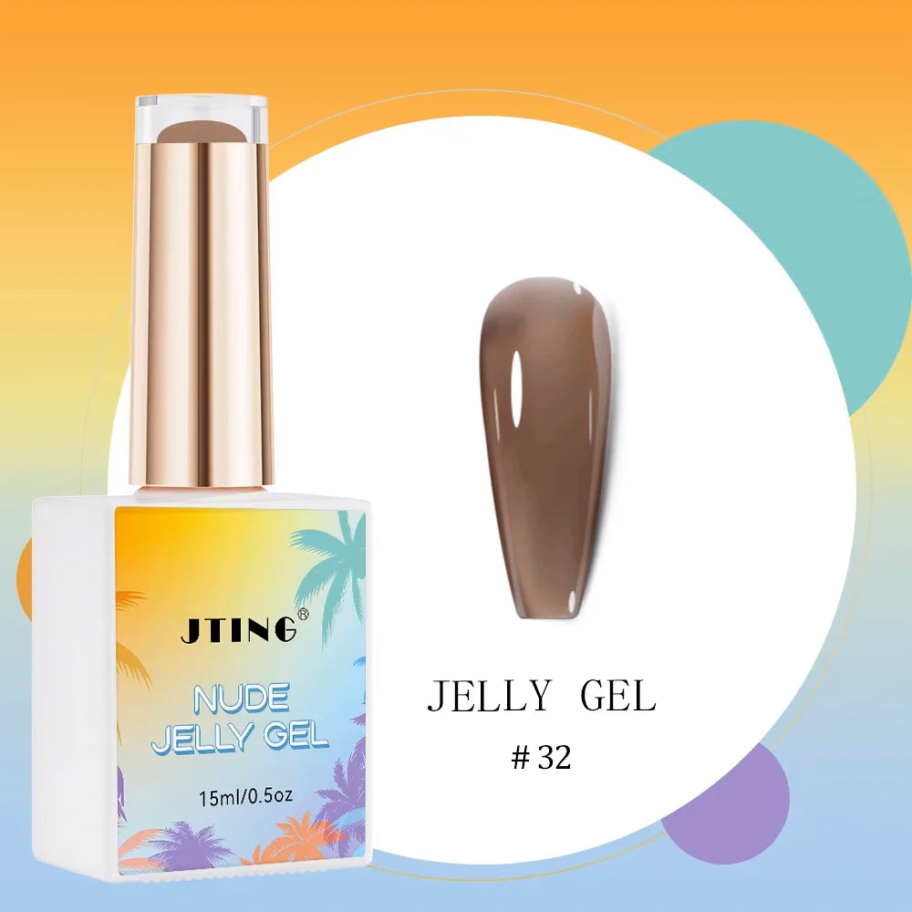 Jelly Gel Nail Polish with Neon & Nude Tones
