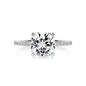 14K White Gold Cushion Cut Moissanite Engagement Ring - 2.5 Carat