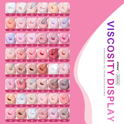 Valentine's Day Rubber Base Gel Polish Collection - 48 Colors Set with Color Book