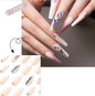 French Style Press-On Nails - 24 Piece Acrylic Artificial Nail Set