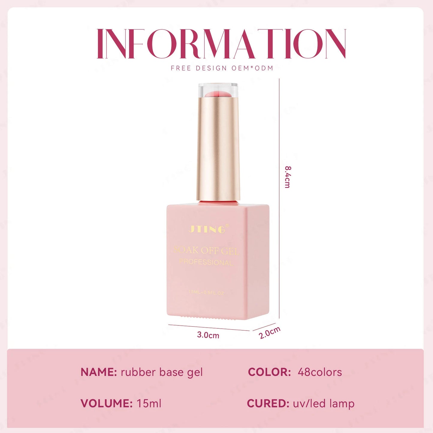 Valentine's Day Rubber Base Gel Polish Collection - 48 Colors Set with Color Book