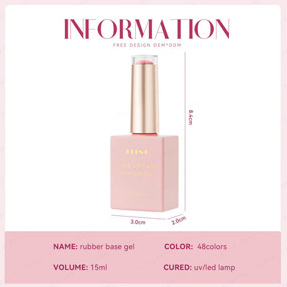 Valentine's Day Rubber Base Gel Polish Collection - 48 Colors Set with Color Book