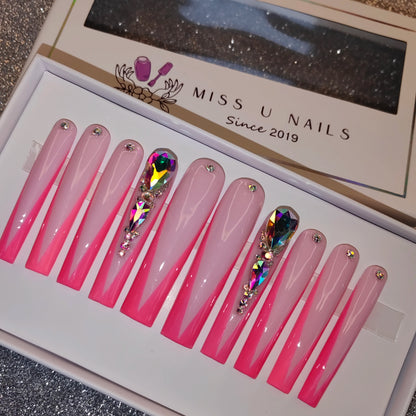 Handmade Acrylic Press-On Nails with Toe Nails Set