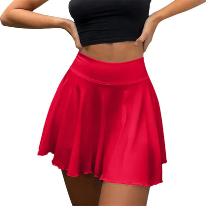 Summer Active Wear Stretchy Golf Skirt Inner Short High Waist Pleated 2 in 1 Tennis Skirt With Pocket