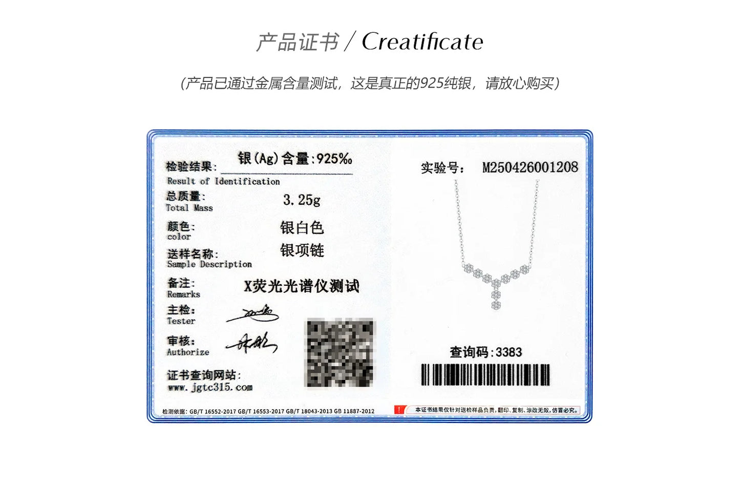 925 Sterling Silver Y-Necklace - Diamond Flower Pendant