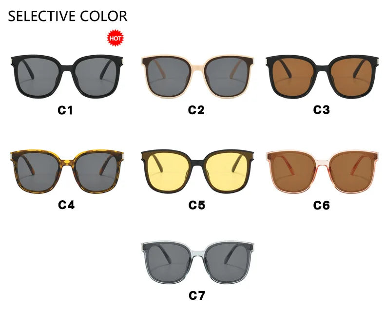 Vintage Square Sunglasses - Retro UV400 Protection