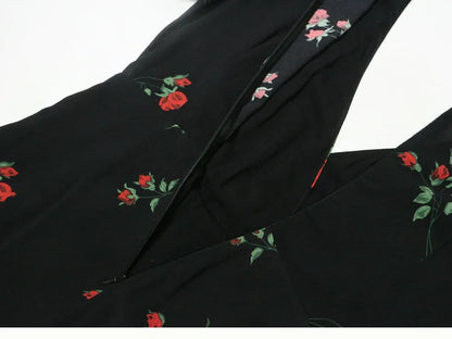 Floral French Retro Dress - Casual Chiffon Summer Dress