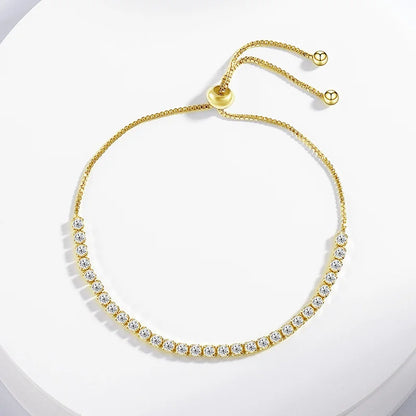 Moissanite Chain Link Bracelet 18K  Bracelet