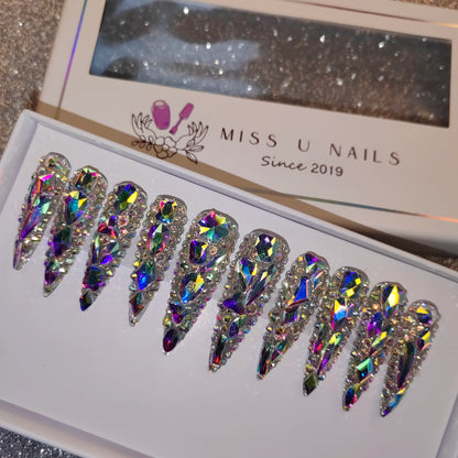 Handmade Acrylic Press-On Nails with Toe Nails Set