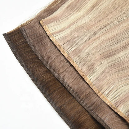 Slavic Raw Human Hair Flat Weft Extensions - 12A Grade Double Drawn Russian Virgin Hair