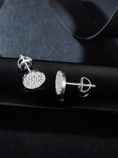 925 Sterling Silver Moissanite Diamond Stud Earrings - VVS Quality Wedding & Birthday Gift