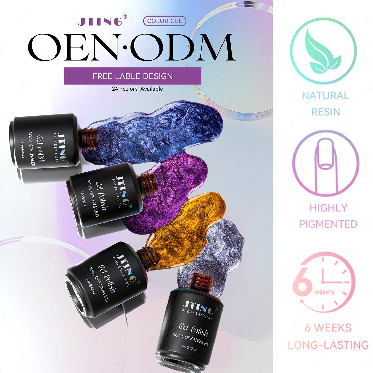 Cat Eye Gel Nail Polish 24-Color Set with Magnet - Diamond Collection Kit