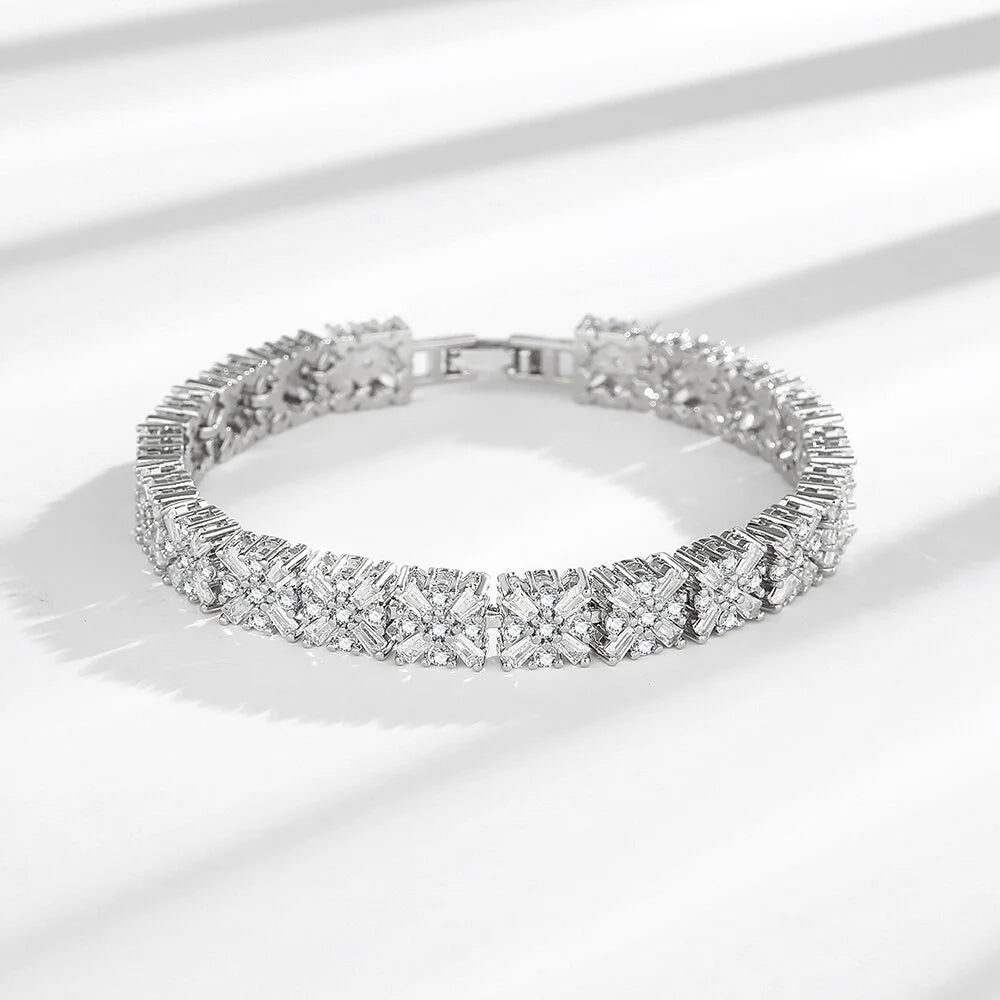 Moissanite Chain Link Bracelet 18K  Bracelet