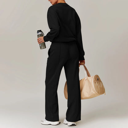 2-Piece Athletic High Waist Joggers & Sports Bra