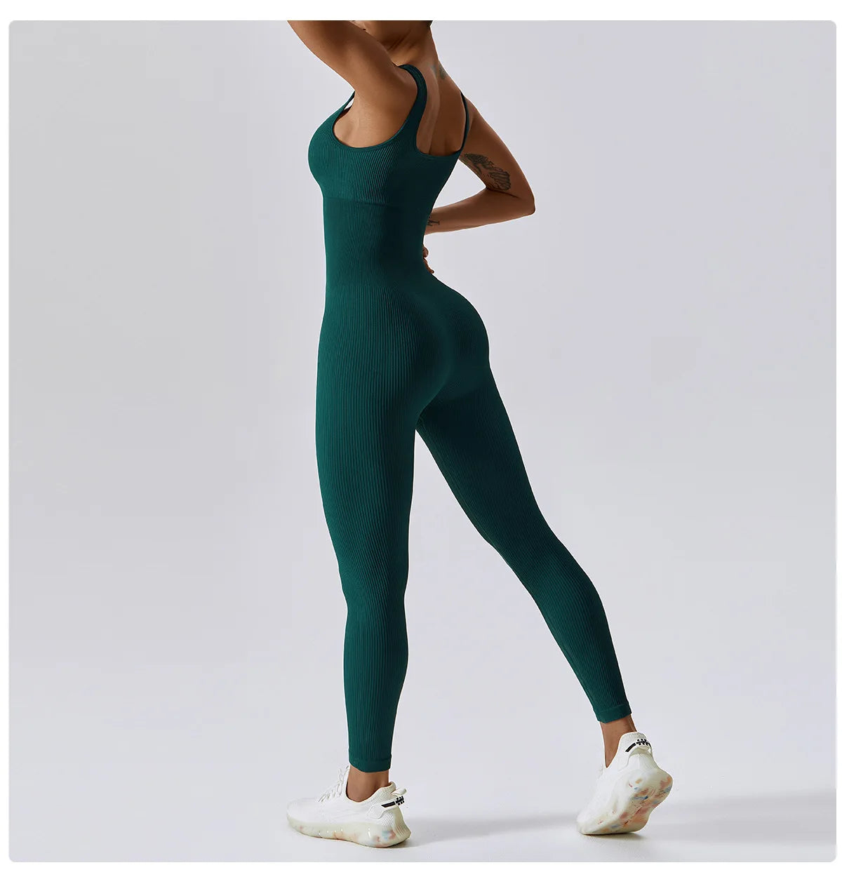 Seamless Yoga Jumpsuit Backless Workout Romper