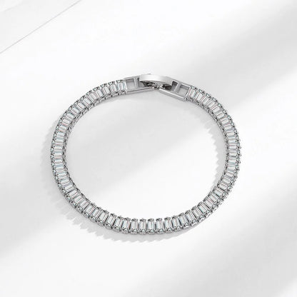 Moissanite Chain Link Bracelet 18K  Bracelet