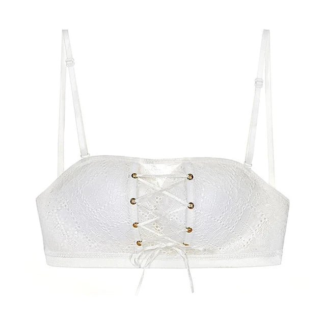 Seamless Push-Up Bra - Wire-Free Strapless Lace Bralette