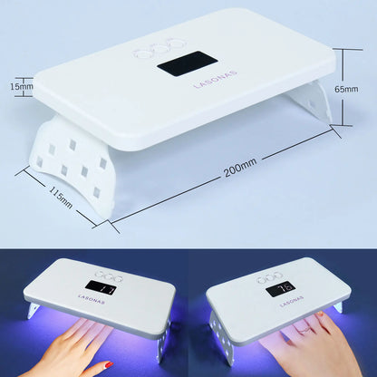 36W UV LED Nail Lamp - Portable Gel Polish Curing Light with Timer