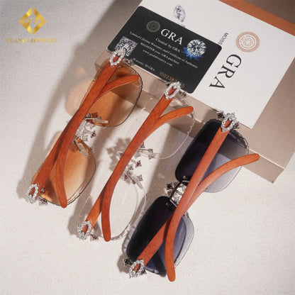 Moissanite Iced Out Glasses - VVS Diamond Hip Hop Sunglasses