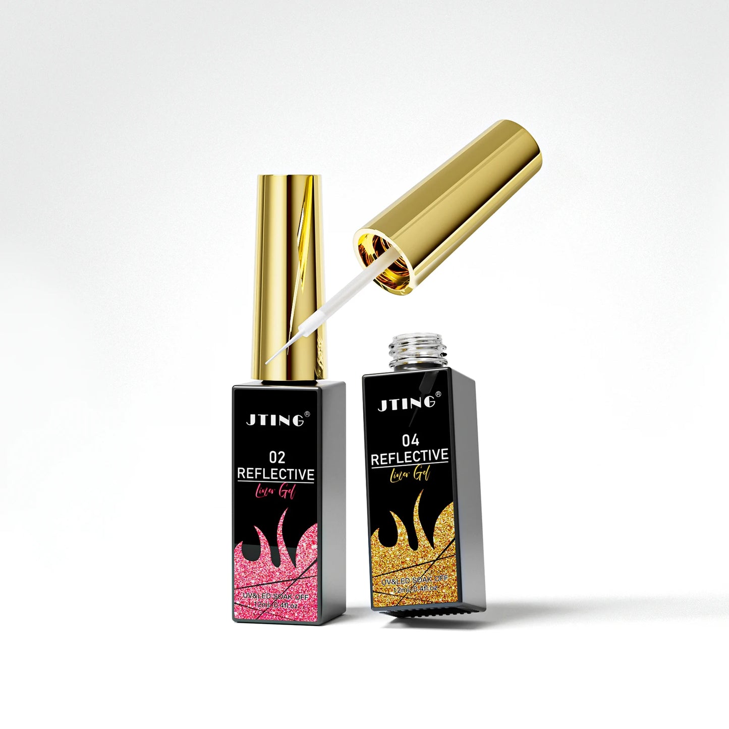 Super Reflective Disco Liner Gel Polish 12-Color Set - Nail Art Painting Collection