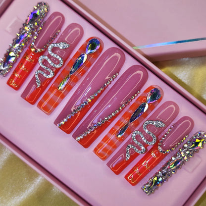 Press-On Nails - Handmade Artificial Fingernails Set